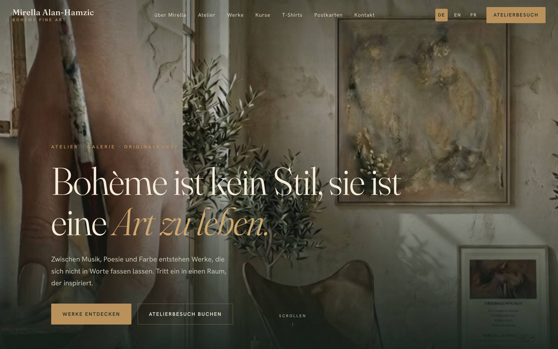 Neue Website von Mirella Alan-Hamzic — Bohème Fine Art, entwickelt von JH BUSINESS